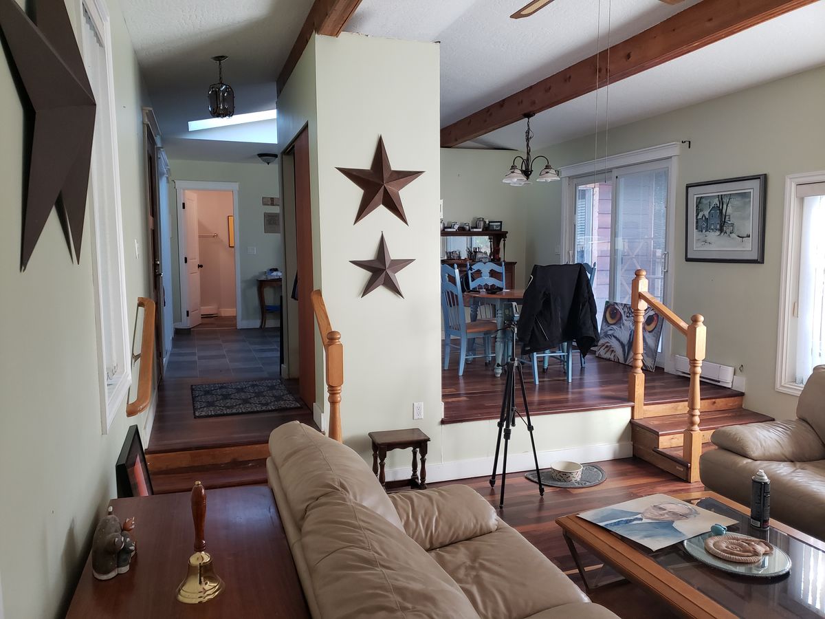 Open indoor play and rest area in our family home.
